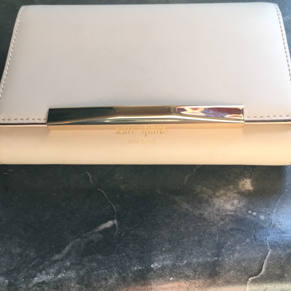 Cream Kate Spade Wallet